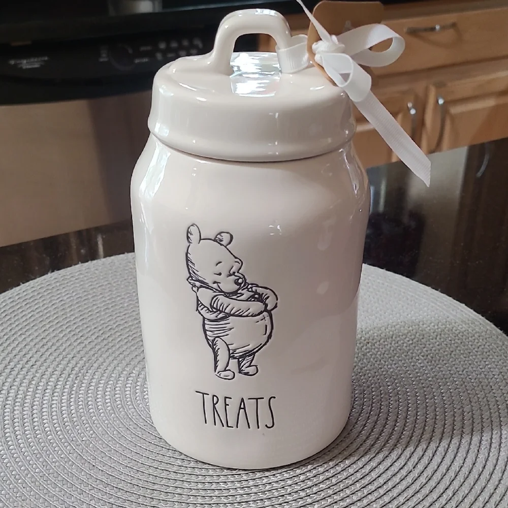 Rae Dunn Pooh Dog Treats Canister
